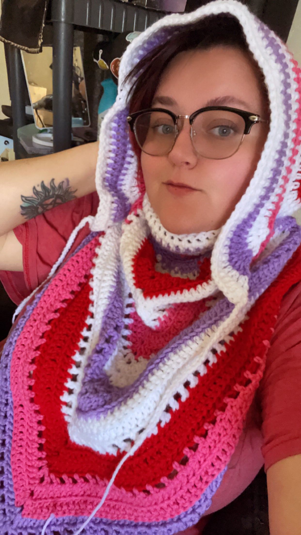 Hooded masked scarf