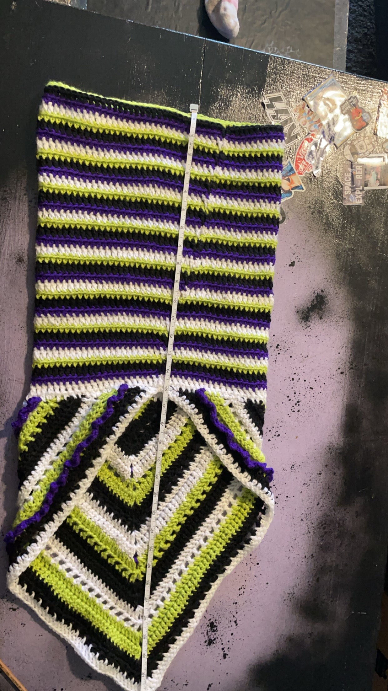 Beetle juice inspired hooded cowl